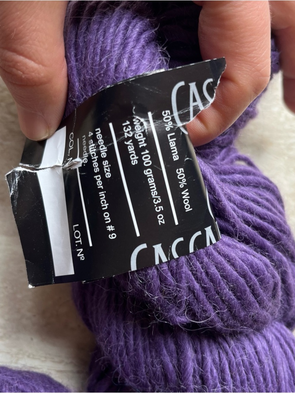 Pastaza Wool Alpaca Blend Yarn Lot 2 Skeins Purple 264 Yards Peru - Picture 2 of 2